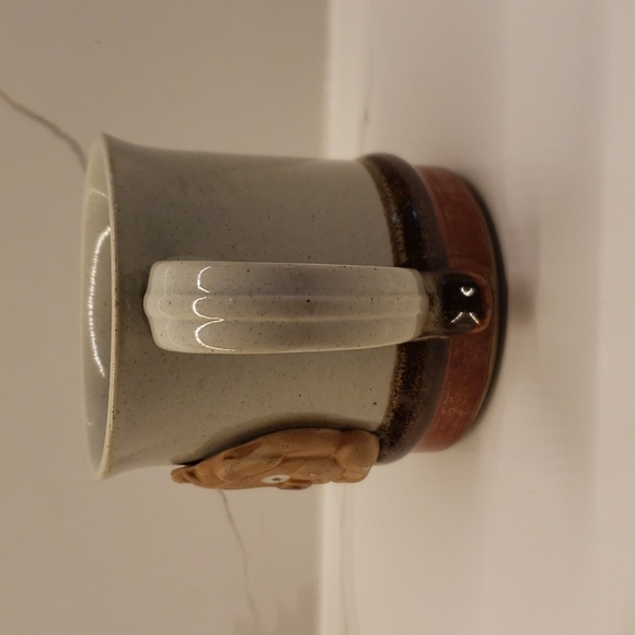 Mug 3D Unbranded Piggy face grey brown terracotta with cup 3.75"h x 3"diam - Picture 2 of 7